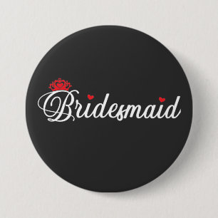 Badge Rond 7,6 Cm Bridesmaid