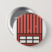 Badge Rond 7,6 Cm brique (Devant & derrière)