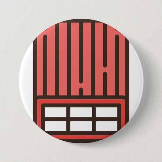 Badge Rond 7,6 Cm brique (Devant)