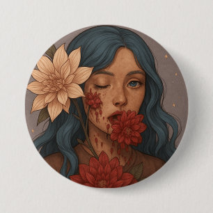 Badge Rond 7,6 Cm Broche du bouton Hanahaki