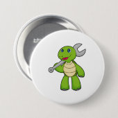 Badge Rond 7,6 Cm Broche mécanique de tortue (Devant & derrière)