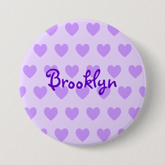 Badge Rond 7,6 Cm Brooklyn en violet (Devant)