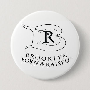 BADGE ROND 7,6 CM BROOKLYN NÉ ET ÉLEVÉ LOGO ROUND BUTTON PIN