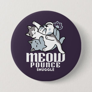 Badge Rond 7,6 Cm Brosse à lait - Chats à couchage mignon
