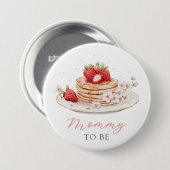 Badge Rond 7,6 Cm Brunch fraise Baby shower Maman à être bouton (Devant & derrière)