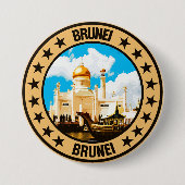 Badge Rond 7,6 Cm Brunei (Devant)