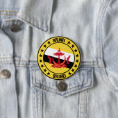 Badge Rond 7,6 Cm Brunei (En situation)