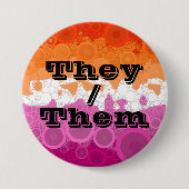 Badge Rond 7,6 Cm Bubbly personnalisable Pronoun Drapeau de la fiert (Devant)