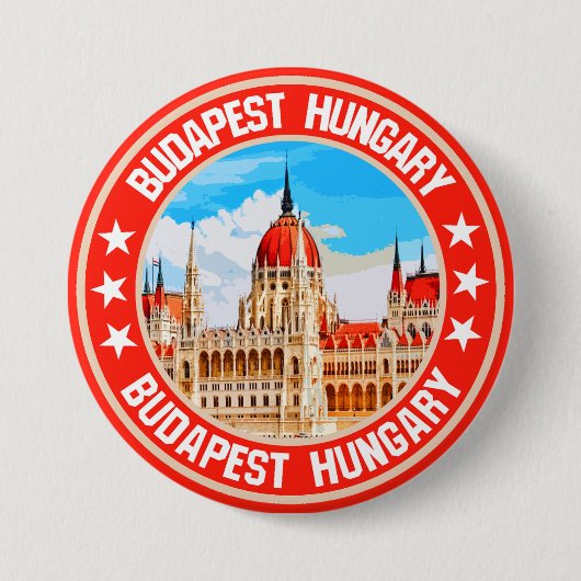 Badge Rond 7,6 Cm Budapest (Devant)