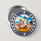 Badge Rond 7,6 Cm Buenos Aires (Devant & derrière)