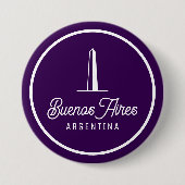 Badge Rond 7,6 Cm Buenos Aires Argentina Retro Elegant Simple (Devant)