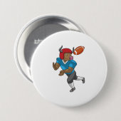 Badge Rond 7,6 Cm Bull dans le football (Devant & derrière)