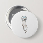 Badge Rond 7,6 Cm Bull Terrier Space (Devant & derrière)