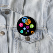 Badge Rond 7,6 Cm Bulle de gymnastique (En situation)