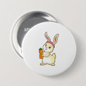 Badge Rond 7,6 Cm Bunny at fitness with Drinking bottle (Devant & derrière)