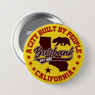 Badge Rond 7,6 Cm Burbank, Californie