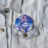 Badge Rond 7,6 Cm Bus à ours polaire (En situation)