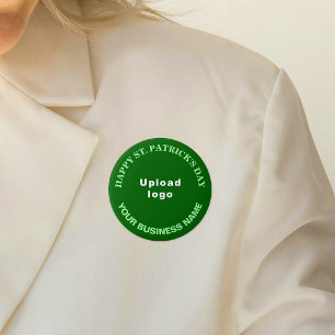 Badge Rond 7,6 Cm Business Saint Patrick Salutation sur Green Round