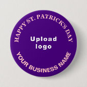 Badge Rond 7,6 Cm Business Saint Patrick Salutation sur Purple Round (Devant)