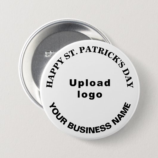 Badge Rond 7,6 Cm Business Saint Patrick Salutation sur White Round (Devant & derrière)