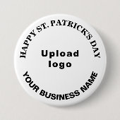 Badge Rond 7,6 Cm Business Saint Patrick Salutation sur White Round (Devant)