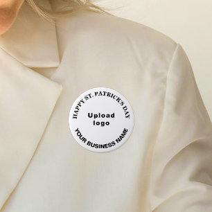 Badge Rond 7,6 Cm Business Saint Patrick Salutation sur White Round