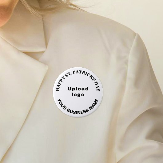 Badge Rond 7,6 Cm Business Saint Patrick Salutation sur White Round