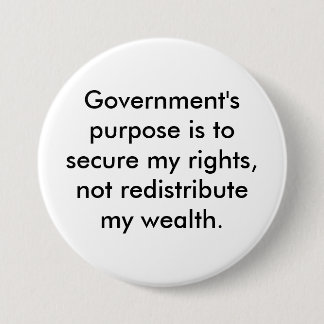 Badge Rond 7,6 Cm But de bouton de gouvernement