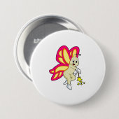 Badge Rond 7,6 Cm Butterfly as Wizard with Magic Mur (Devant & derrière)