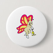 Badge Rond 7,6 Cm Butterfly as Wizard with Magic Mur (Devant)