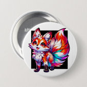 Badge Rond 7,6 Cm Button de renard (Devant & derrière)