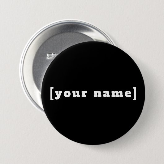 Badge Rond 7,6 Cm Button noir et blanc (Devant & derrière)