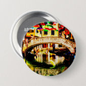 Badge Rond 7,6 Cm button of Venice bridge (Devant & derrière)