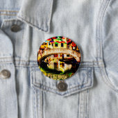 Badge Rond 7,6 Cm button of Venice bridge (En situation)