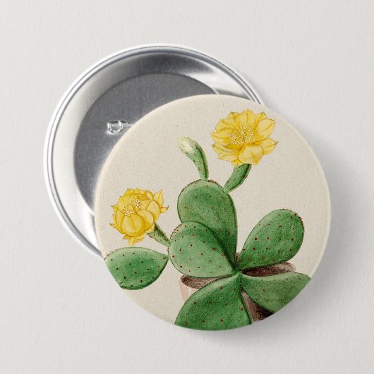 Badge Rond 7,6 Cm Cactus 2 (Devant & derrière)