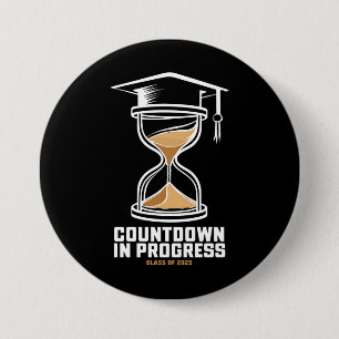 Badge Rond 7,6 Cm Cadeau de compte à rebours jusqu'à la remise des d