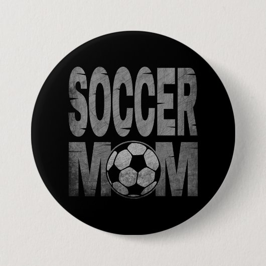 BADGE ROND 7,6 CM CADEAU DE MÈRE DE FOOT (Devant)