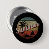 BADGE ROND 7,6 CM CADEAU DE VACANCES D'ÉTÉ (Devant & derrière)