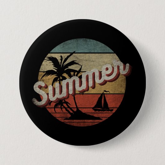 BADGE ROND 7,6 CM CADEAU DE VACANCES D'ÉTÉ (Devant)