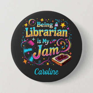 Badge Rond 7,6 Cm Cadeau personnalisé pour bibliothécaire
