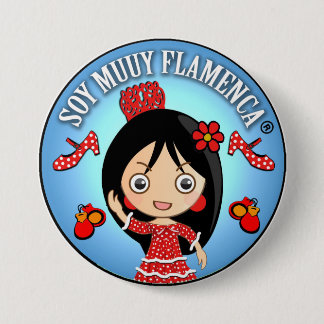 Badge Rond 7,6 Cm Cadeaux de Flamand de je Suis Muuy Flamande Brune