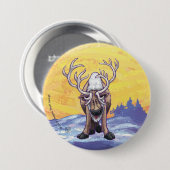 Badge Rond 7,6 Cm Cadeaux et accessoires de rennes (Devant & derrière)