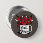 Badge Rond 7,6 Cm Café Demon (Devant & derrière)