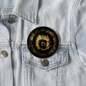 Badge Rond 7,6 Cm Café Grunge (En situation)