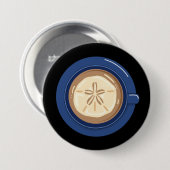 Badge Rond 7,6 Cm Café Latte Dollar de Sable (Devant & derrière)