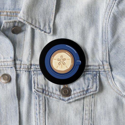 Badge Rond 7,6 Cm Café Latte Dollar de Sable (En situation)