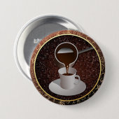 Badge Rond 7,6 Cm Café turc (Devant & derrière)