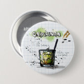 Badge Rond 7,6 Cm Caipirinha (Devant & derrière)