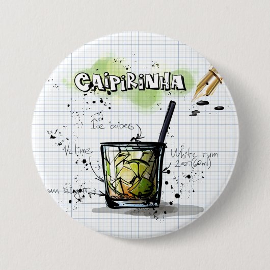 Badge Rond 7,6 Cm Caipirinha (Devant)
