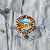 Badge Rond 7,6 Cm Calabre (En situation)